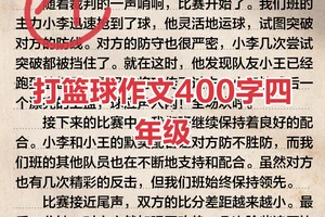篮球训练过程作文400字左右